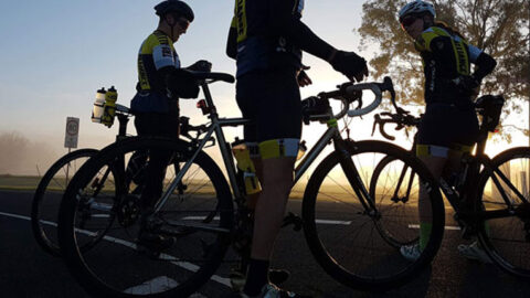 Tri Alliance athletes preparing for an early Melbourne winter ride